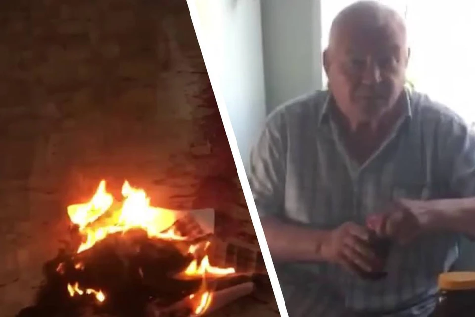 Пенсионер развел пожар в собственной квартире. Фото: скриншот видео