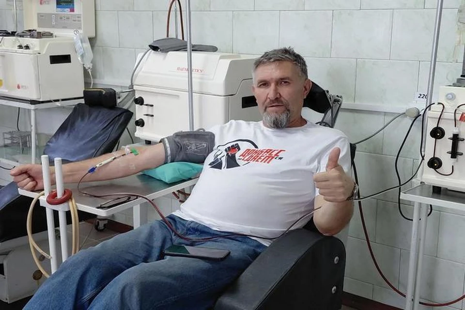 Почетный донор ДНР, ветеран СВО Сергей Будько. Фото: Горловская епархия