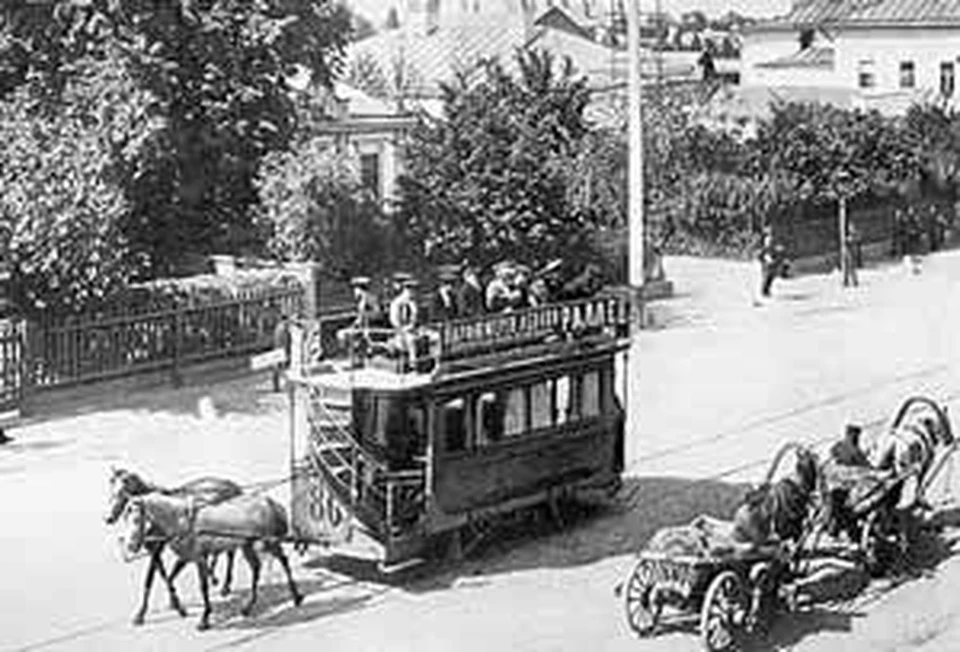 Конка на Садовой - предок современного трамвая.