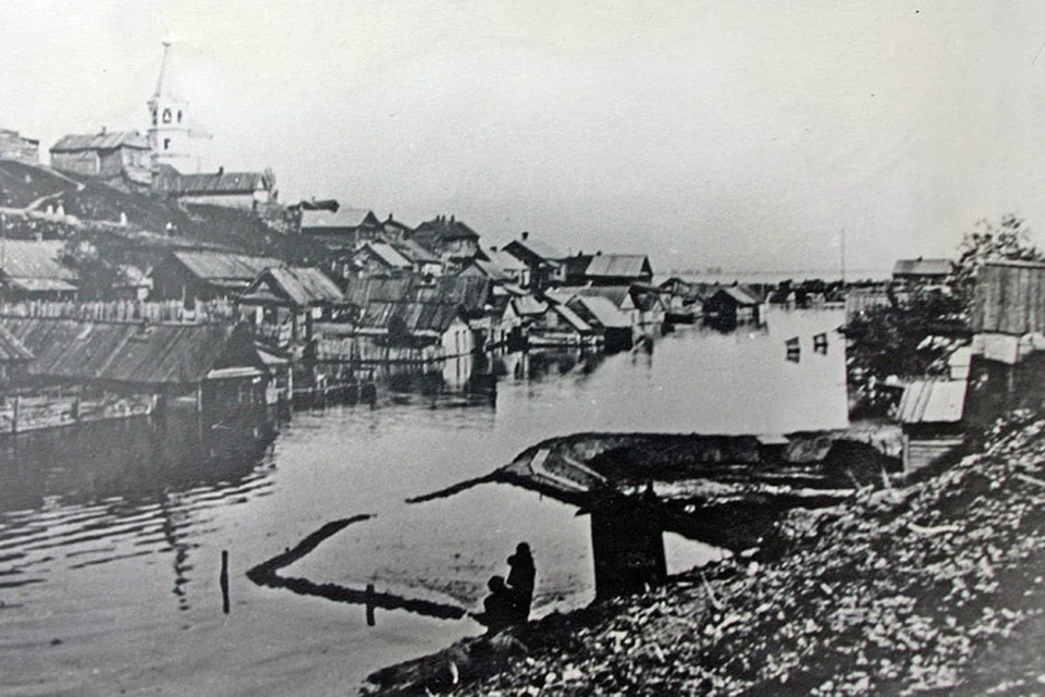 Разлив речки Тайбалык. В начале 1900-х паводок был для жителей Глебучева оврага реальной угрозой.