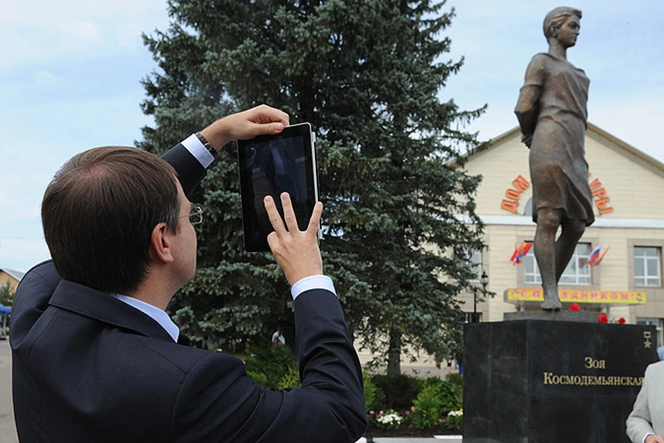 В Рузе торжественно открыли памятник Зое Космодемьянской