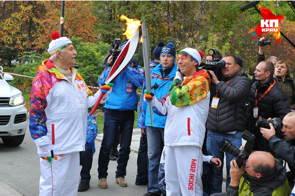 В Москве встретили символ Олимпиады-2014