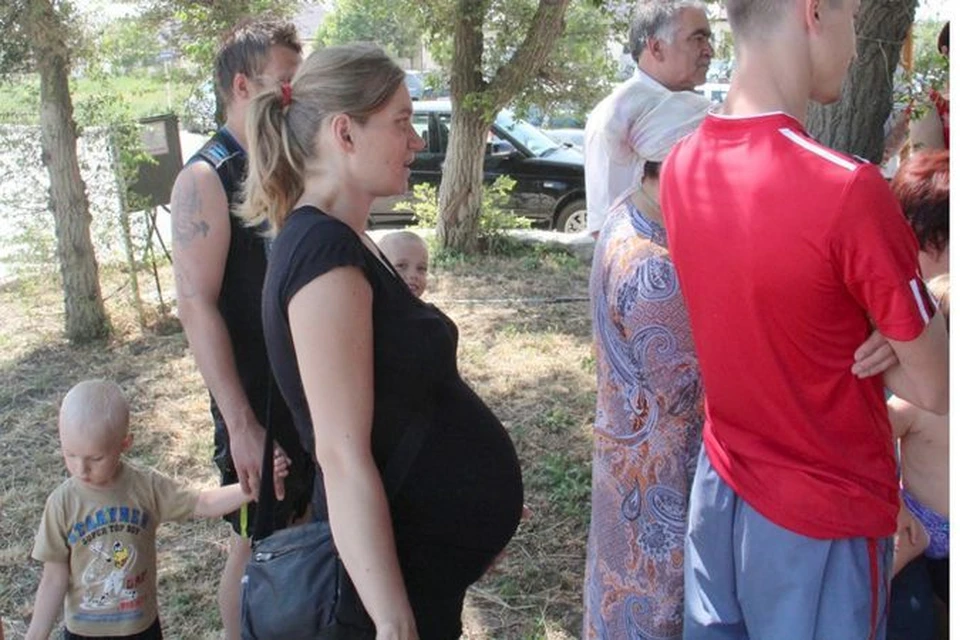 Среди беженцев в Дагестане - беременная женщина