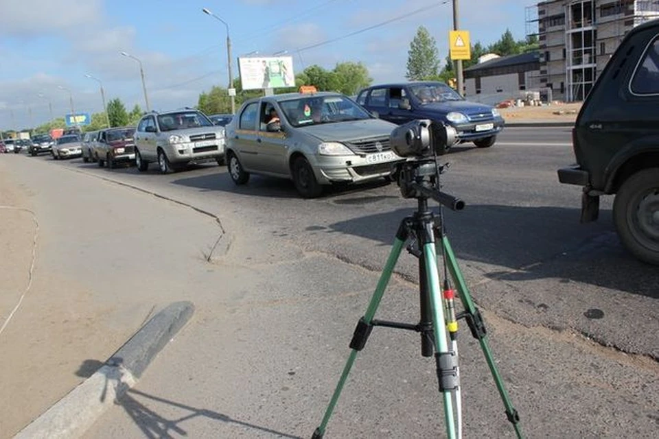 Тренога скорости. Фоторадар. Треноги камера Скат. Дорожный пристав.