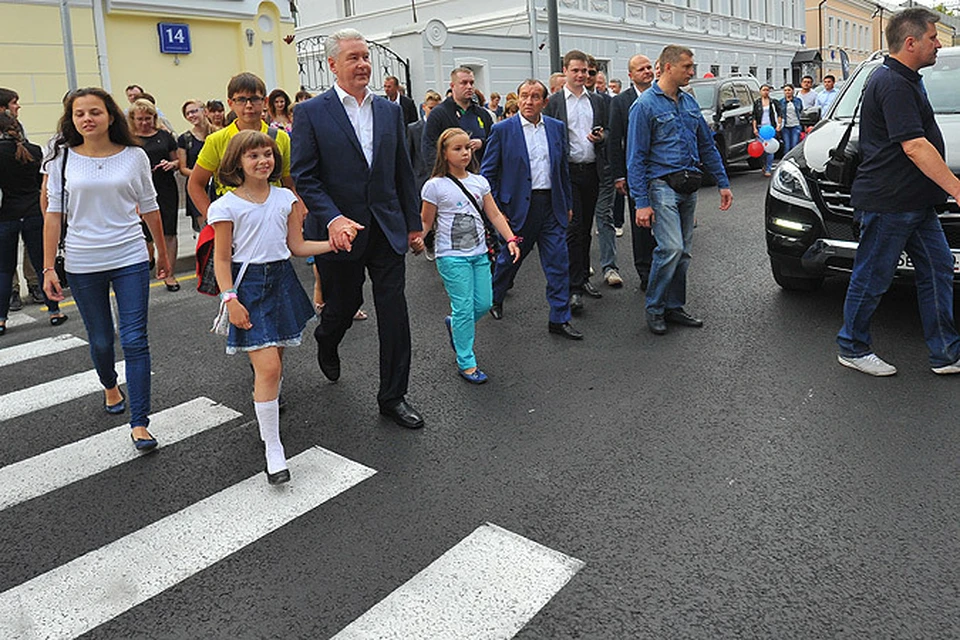 Мэр Москвы Сергей Собянин на открытии улицы Большая Ордынка после реконструкции.