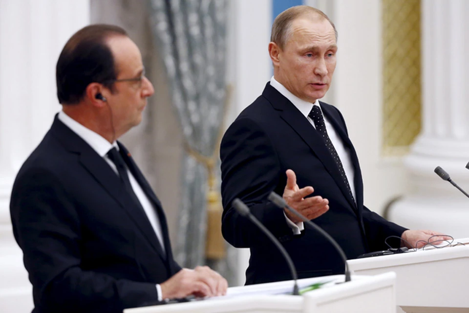 Путин и Олланд договорились вместе сражаться с терроризмом
