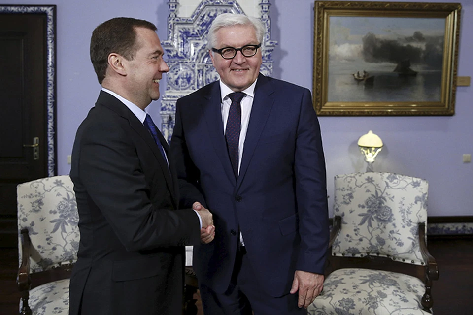 Медведев принял Штайнмайера в своей подмосковной резиденции «Горки»
