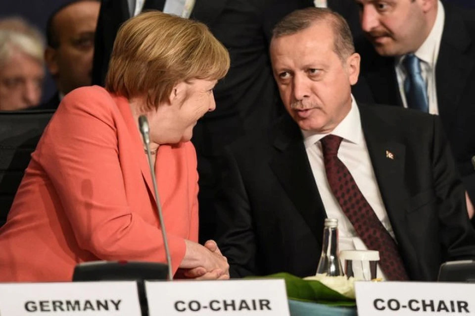 Канцлер Германии Ангела Меркель и турецкий президент Реджеп Тайип Эрдоган