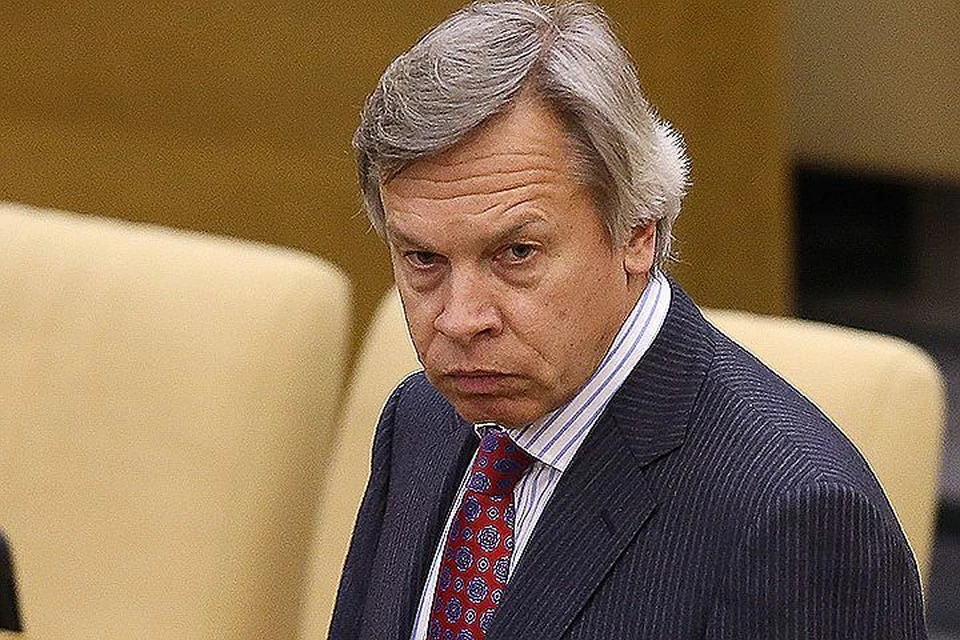 Председатель комитета Госдумы по международным делам Алексей Пушков на пленарном заседании Государственной думы РФ. ФОТО Артем Коротаев/ТАСС