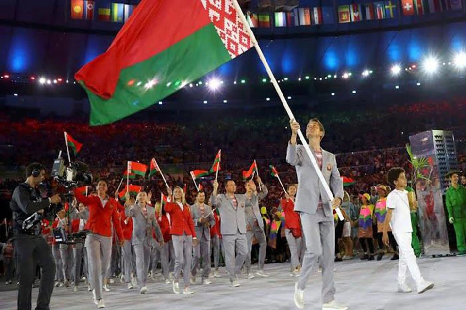 флаг Беларуси на Олимпийском стадионе