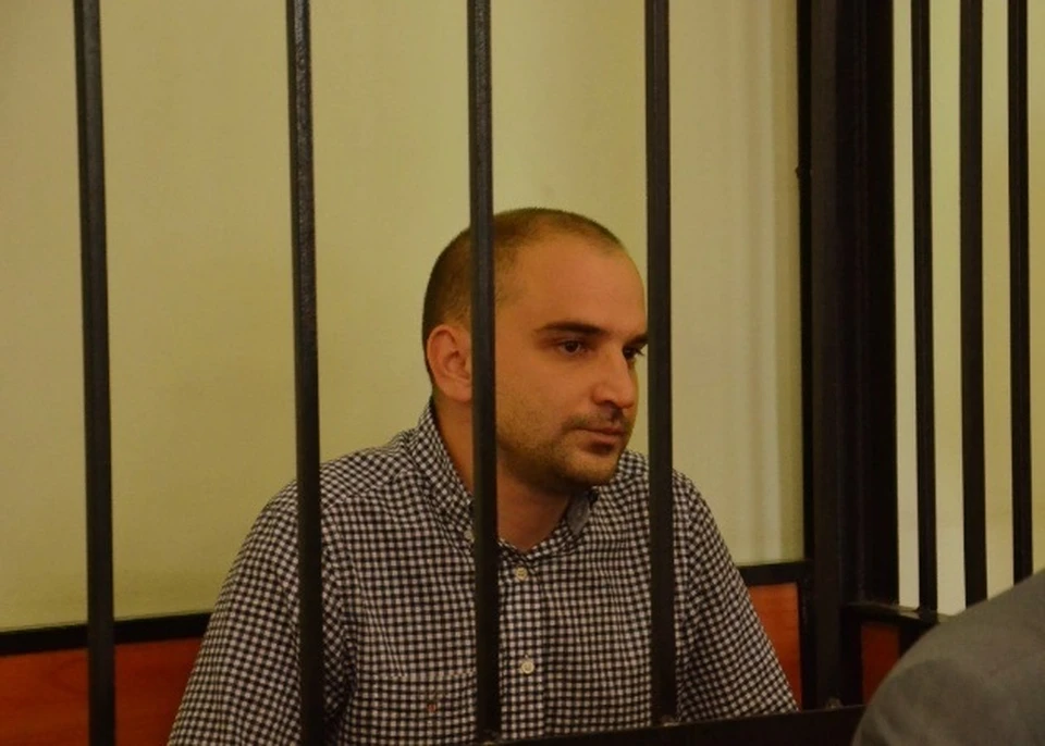 Антон Кирилюк на одном из заседаниях суда по своему уголовному делу.
