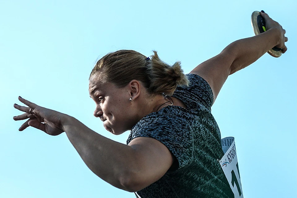 Обладательница золота командного чемпионата Европы-2015 в метании диска Екатерина Строкова. Фото: Валерий Шарифулин/ТАСС