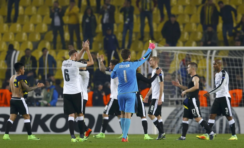 "Краснодар" вышел в 1/8 финала Лиги Европы.