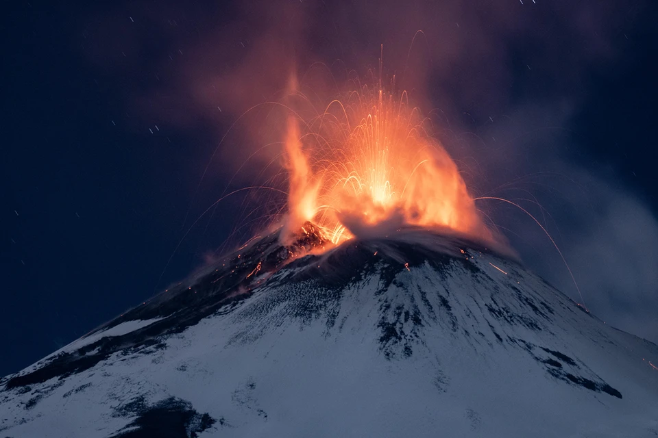 Извержение вулкана Этна в Италии. Фото:DARIO LO SCAVO, EPA\TACC