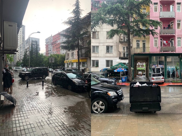 Этот летний сезон в Батуми выдался дождливым и хмурым. Фото: личный архив героев
