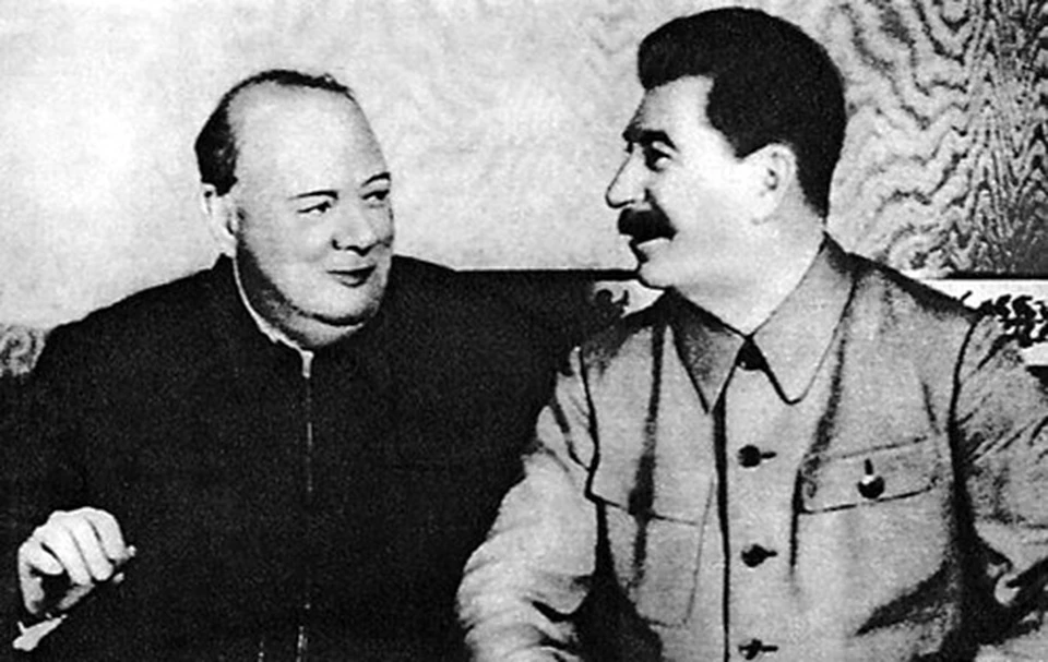 Встреча Черчилля и Сталина в Москве, 1942 г.