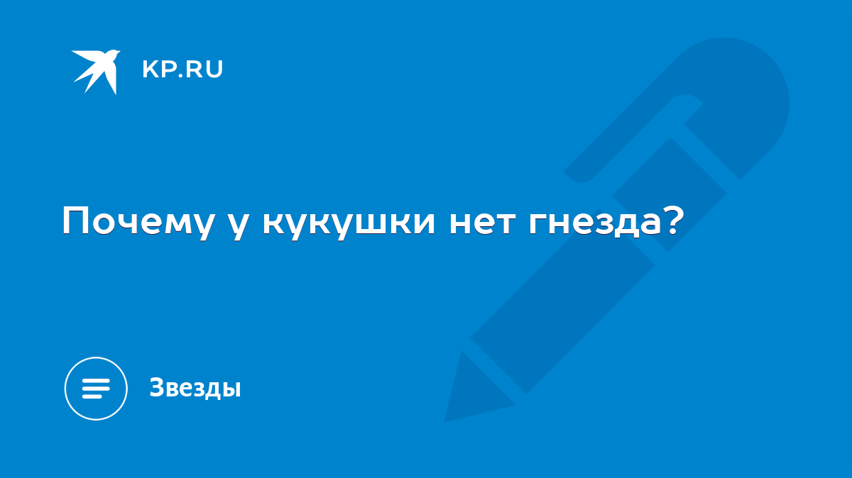 Почему у кукушки нет гнезда? - KP.RU