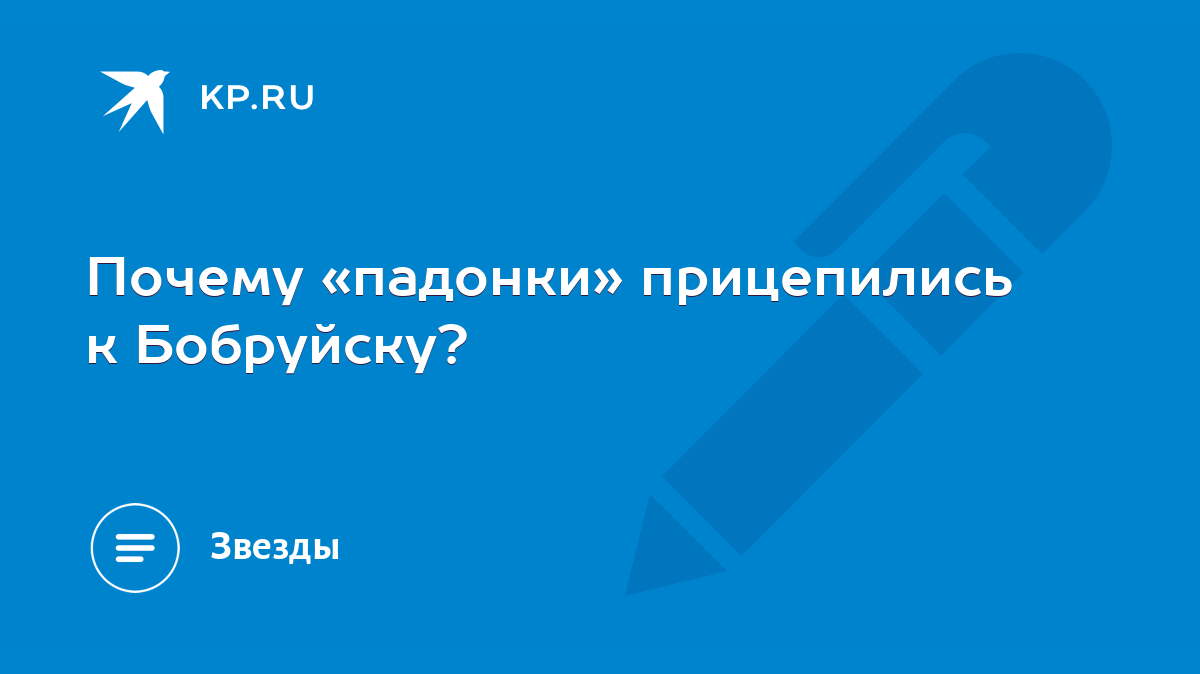 Почему «падонки» прицепились к Бобруйску? - KP.RU