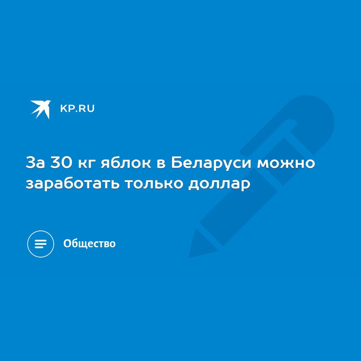 За 30 кг яблок в Беларуси можно заработать только доллар - KP.RU