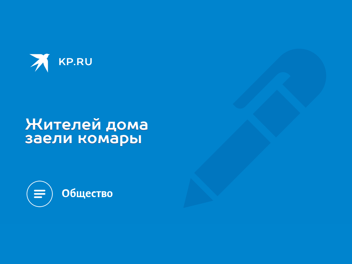 Жителей дома заели комары - KP.RU