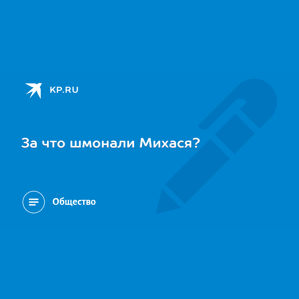 За что шмонали Михася? - KP.RU