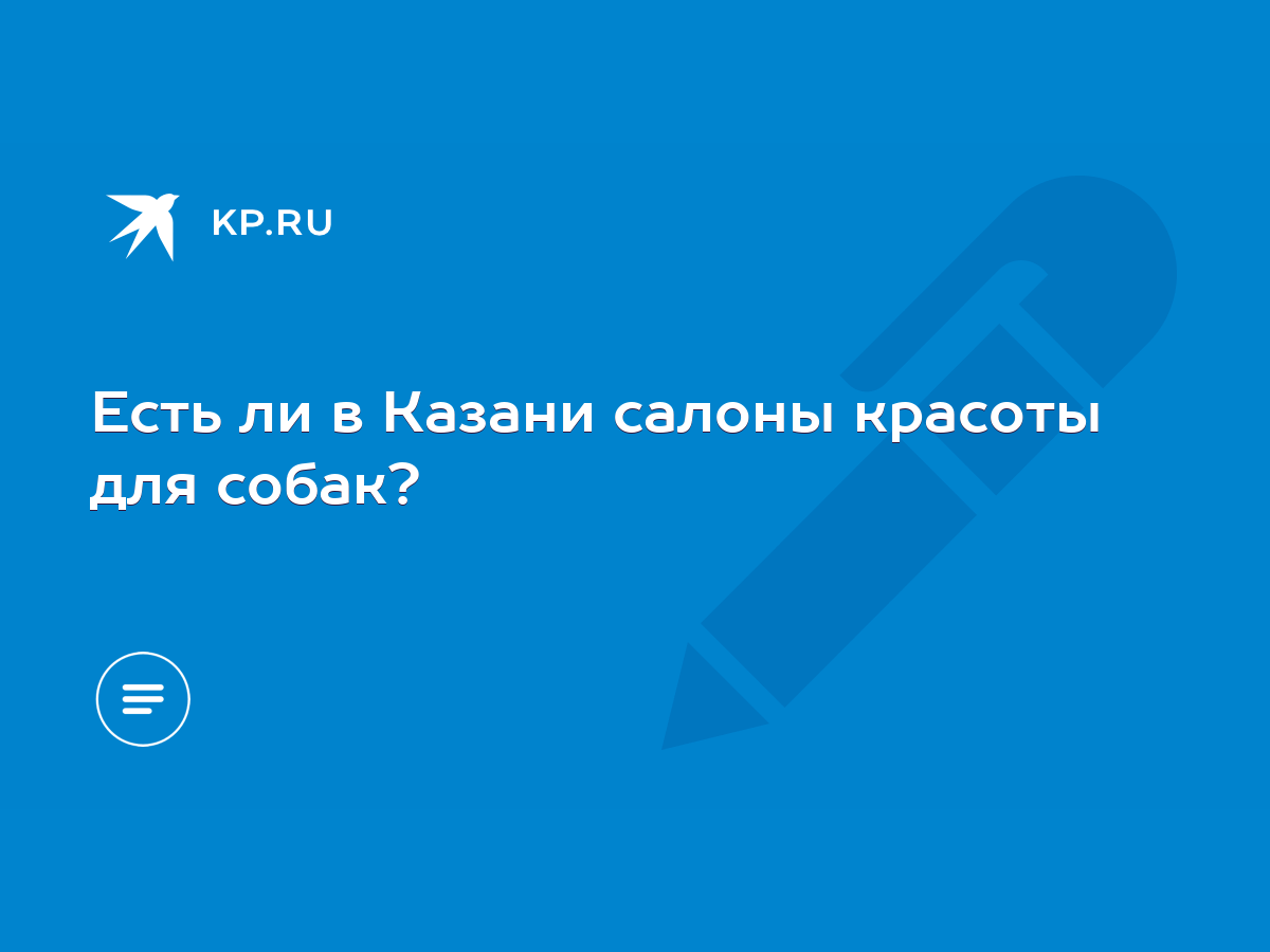 Есть ли в Казани салоны красоты для собак? - KP.RU