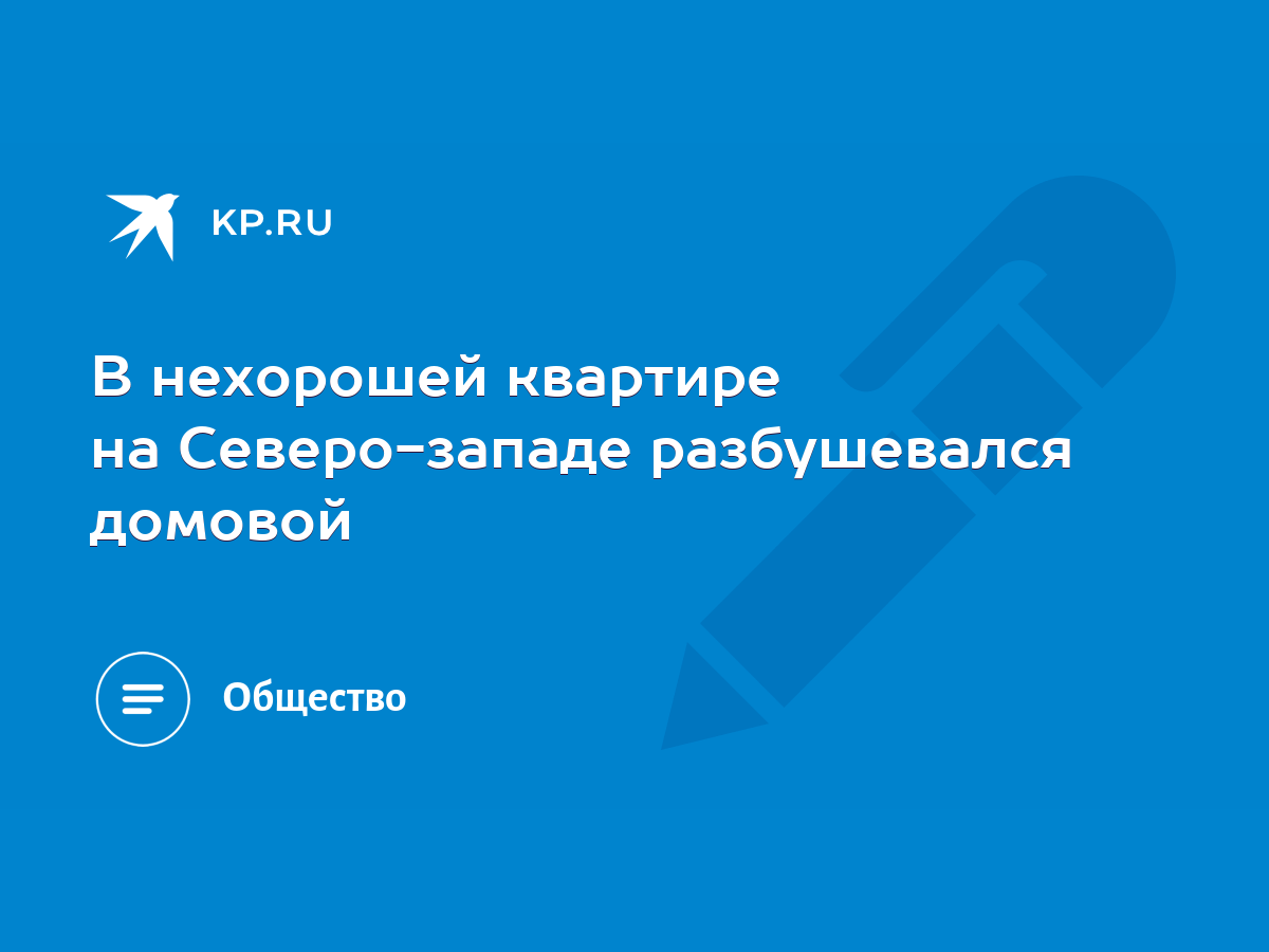 В нехорошей квартире на Северо-западе разбушевался домовой - KP.RU