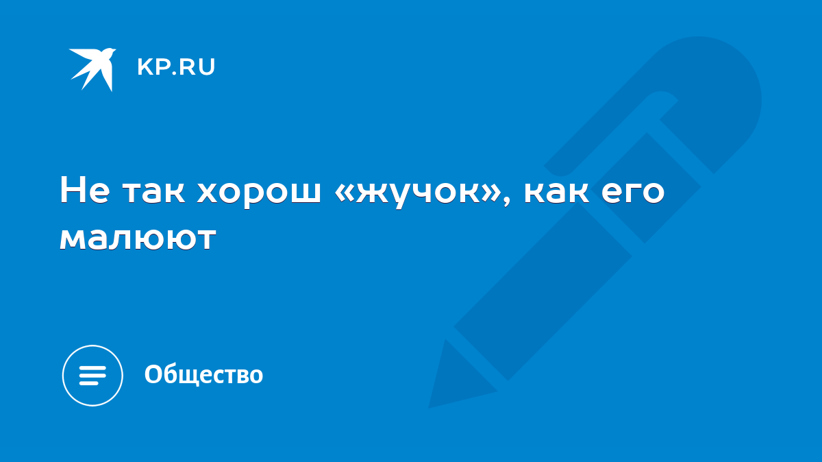 Не так хорош «жучок», как его малюют - KP.RU