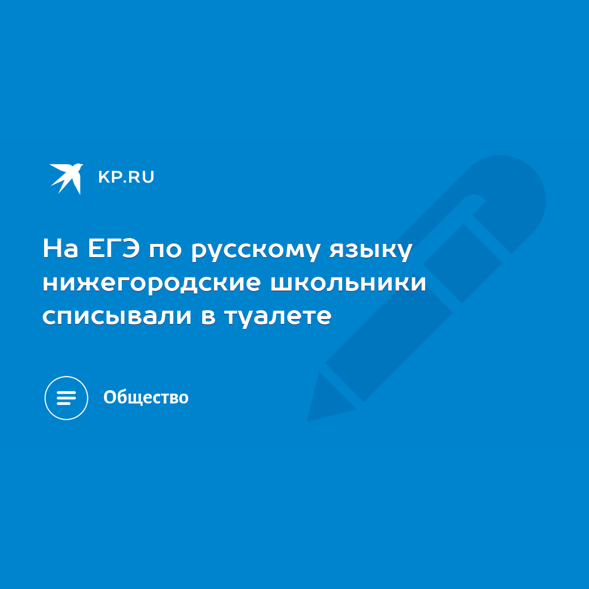 На ЕГЭ по русскому языку нижегородские школьники списывали в туалете - KP.RU