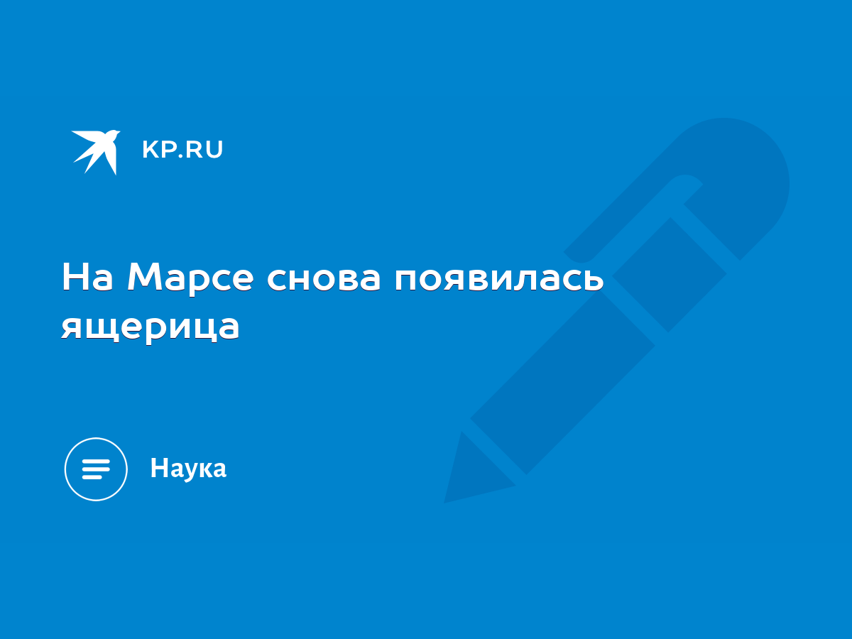 На Марсе снова появилась ящерица - KP.RU