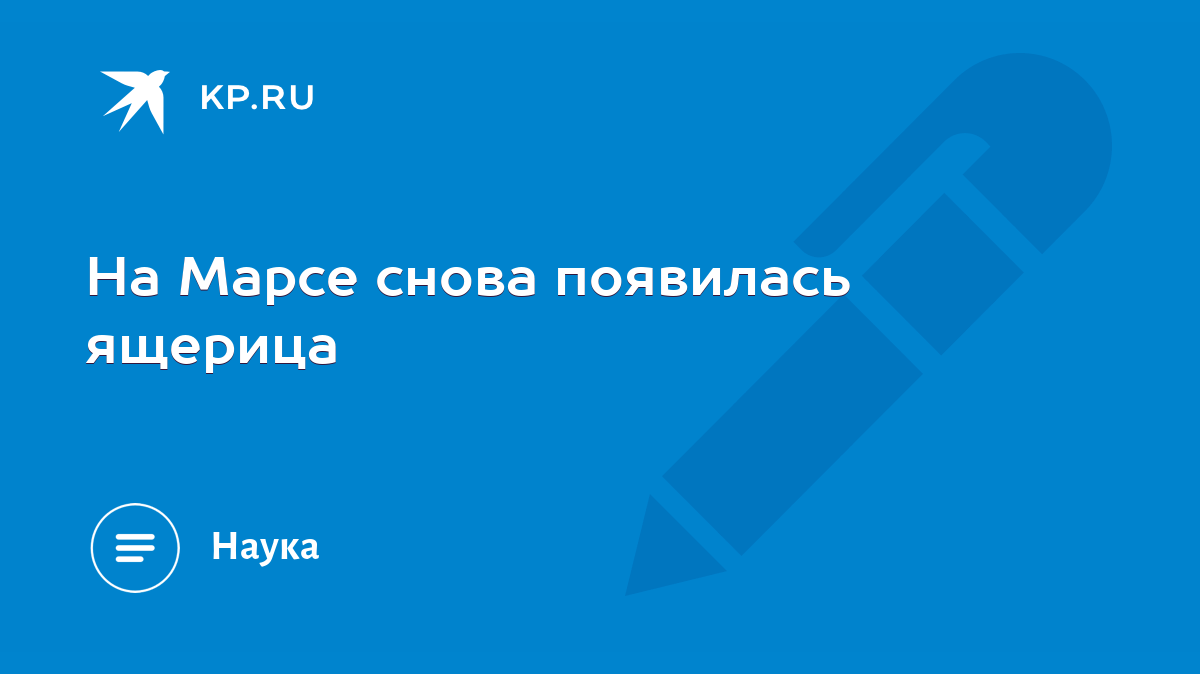 На Марсе снова появилась ящерица - KP.RU