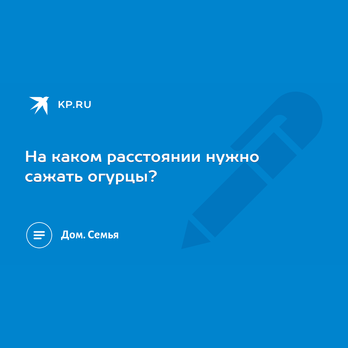 На каком расстоянии нужно сажать огурцы? - KP.RU