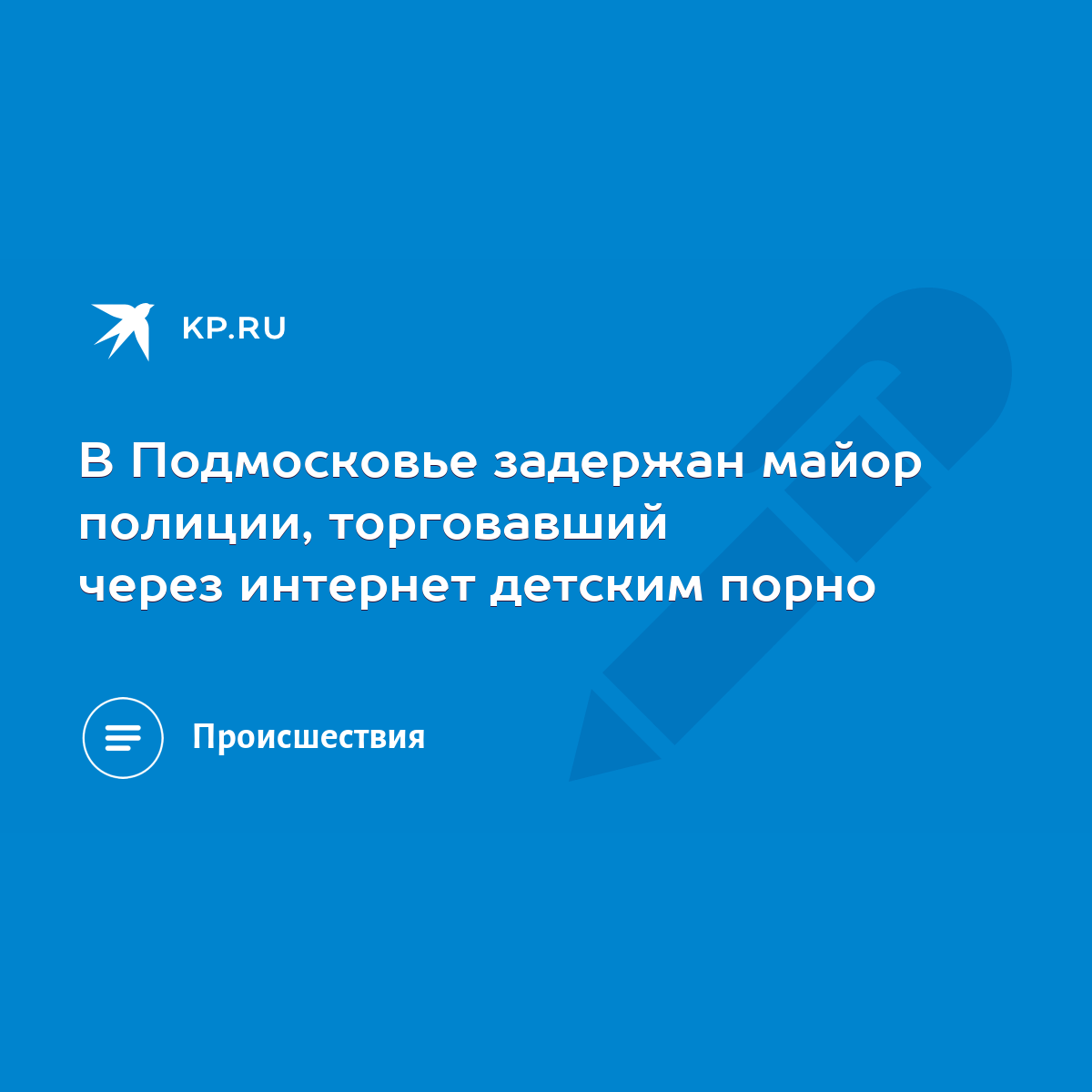 В Подмосковье задержан майор полиции, торговавший через интернет детским  порно - KP.RU