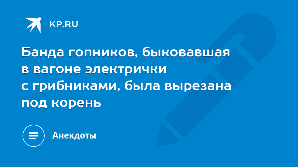 Банда гопников, быковавшая в вагоне электрички с грибниками, была вырезана  под корень - KP.RU