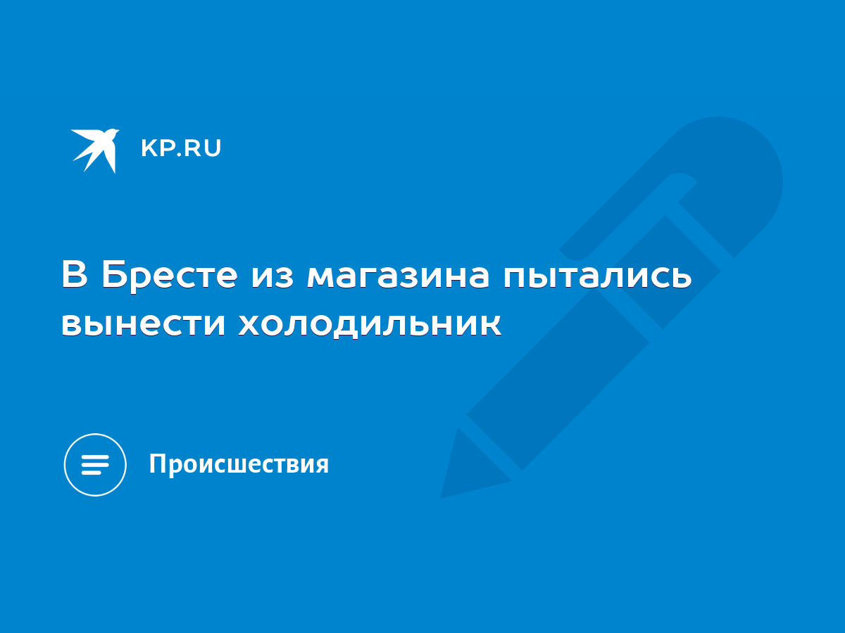 В Бресте из магазина пытались вынести холодильник - KP.RU