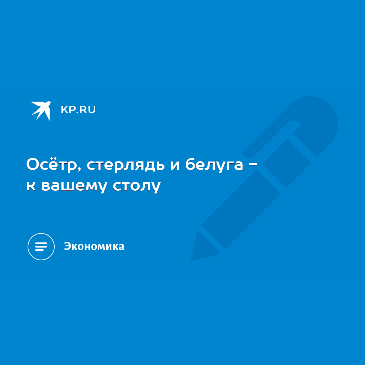 Осётр, стерлядь и белуга - к вашему столу - KP.RU