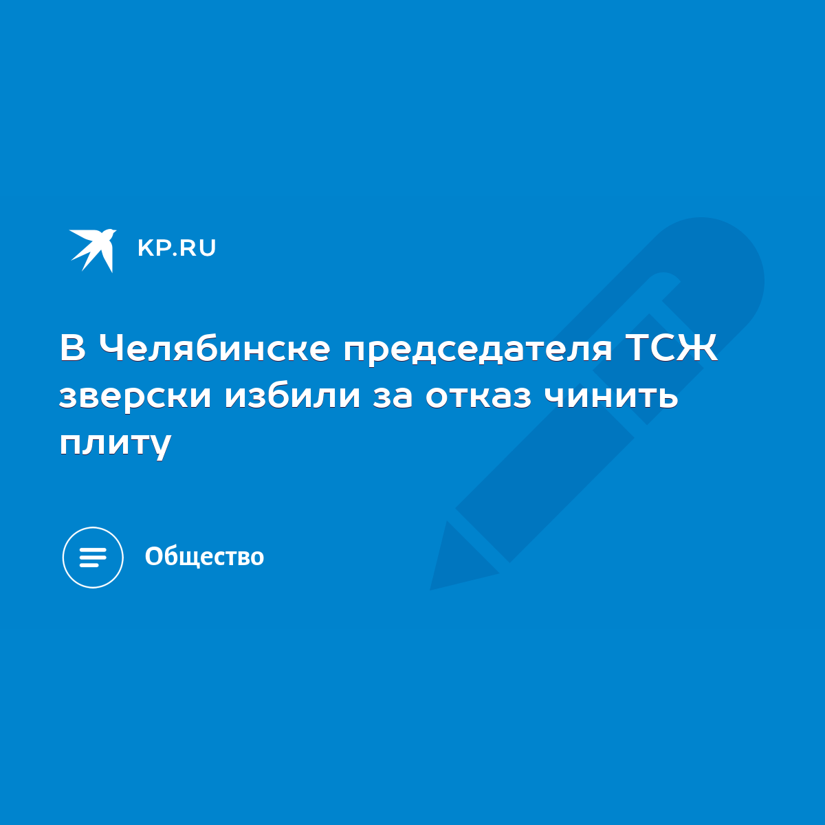 В Челябинске председателя ТСЖ зверски избили за отказ чинить плиту - KP.RU