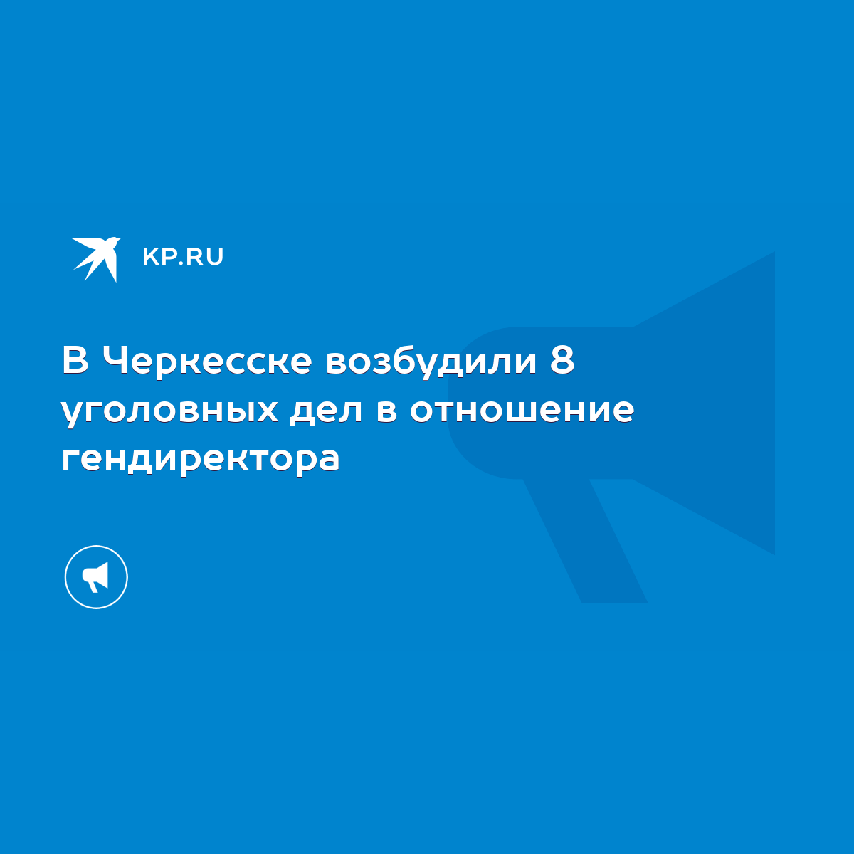 В Черкесске возбудили 8 уголовных дел в отношение гендиректора - KP.RU