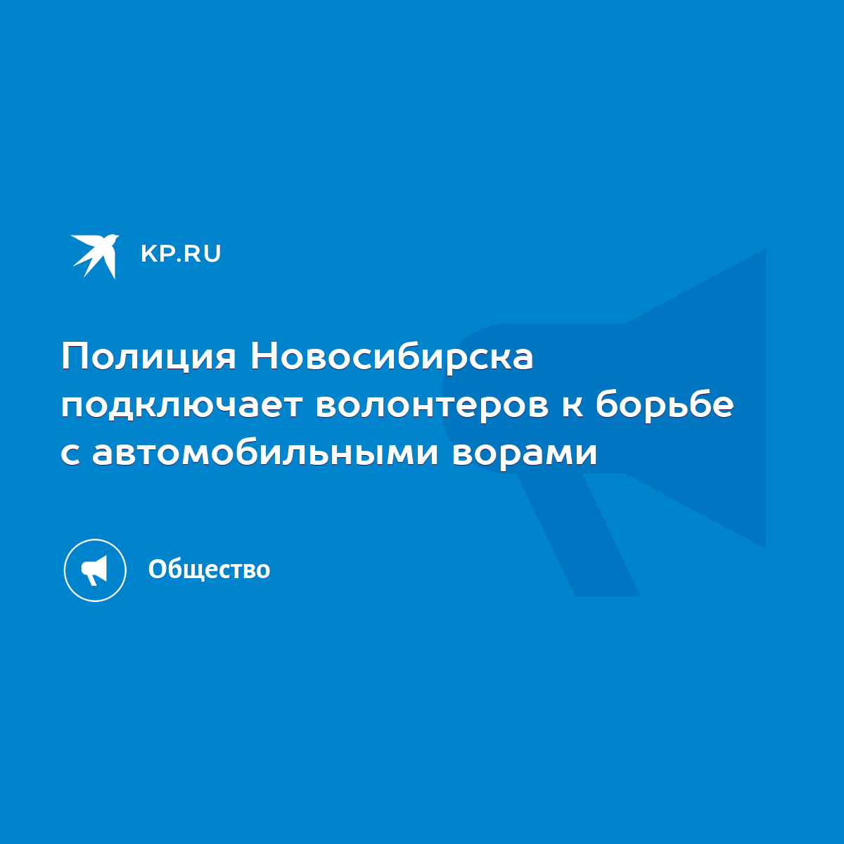 Полиция Новосибирска подключает волонтеров к борьбе с автомобильными ворами  - KP.RU