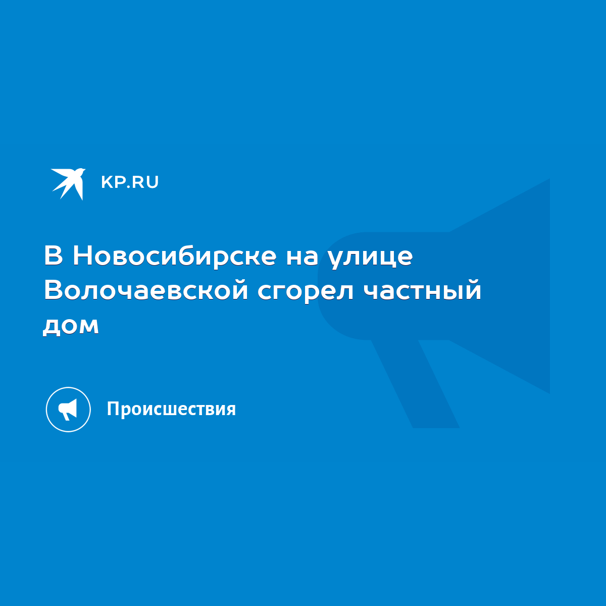 В Новосибирске на улице Волочаевской сгорел частный дом - KP.RU