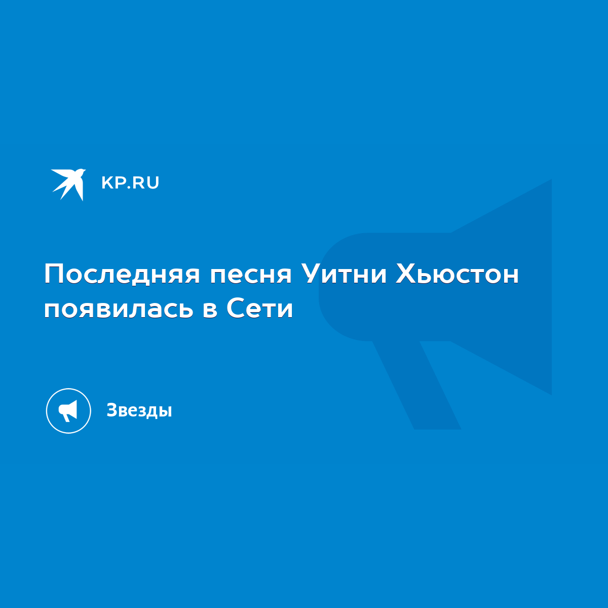 Последняя песня Уитни Хьюстон появилась в Сети - KP.RU