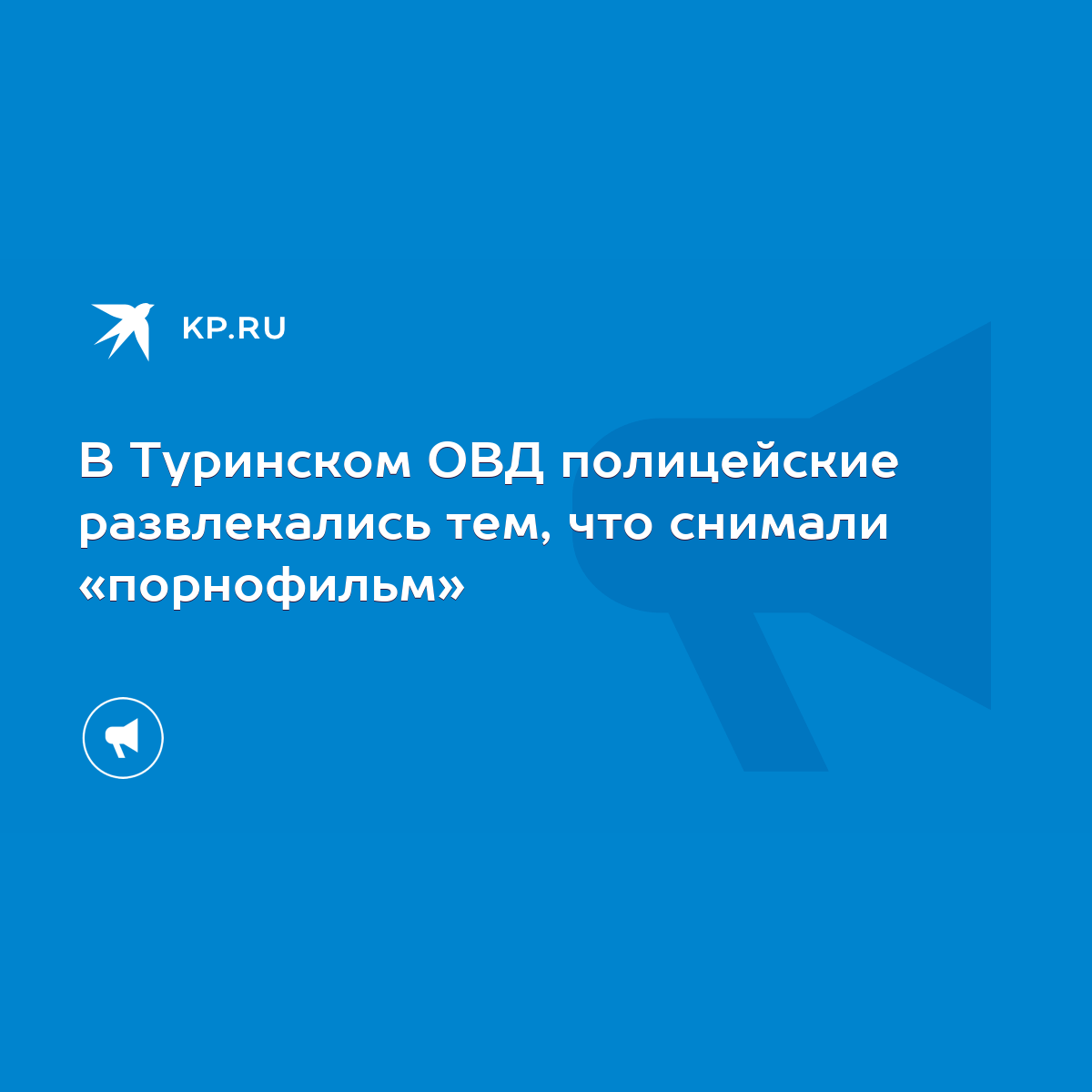 В Туринском ОВД полицейские развлекались тем, что снимали «порнофильм» -  KP.RU