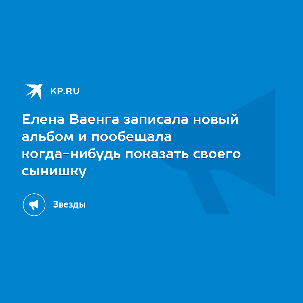 Елена Ваенга записала новый альбом и пообещала когда-нибудь показать своего  сынишку - KP.RU