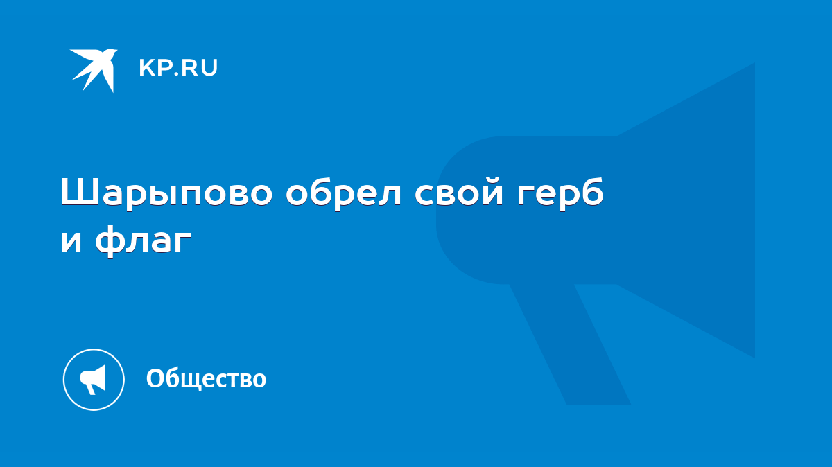 Шарыпово обрел свой герб и флаг - KP.RU