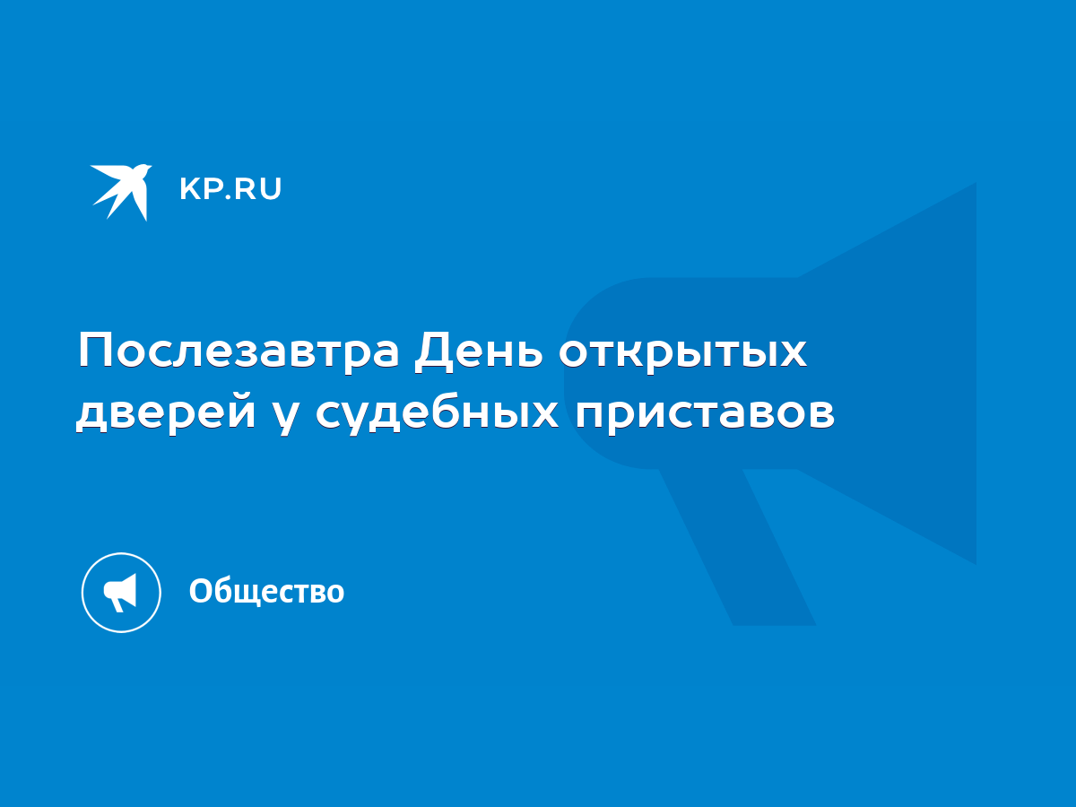 Послезавтра День открытых дверей у судебных приставов - KP.RU