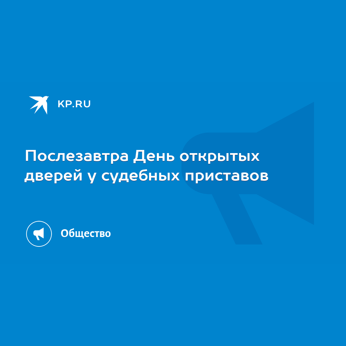 Послезавтра День открытых дверей у судебных приставов - KP.RU