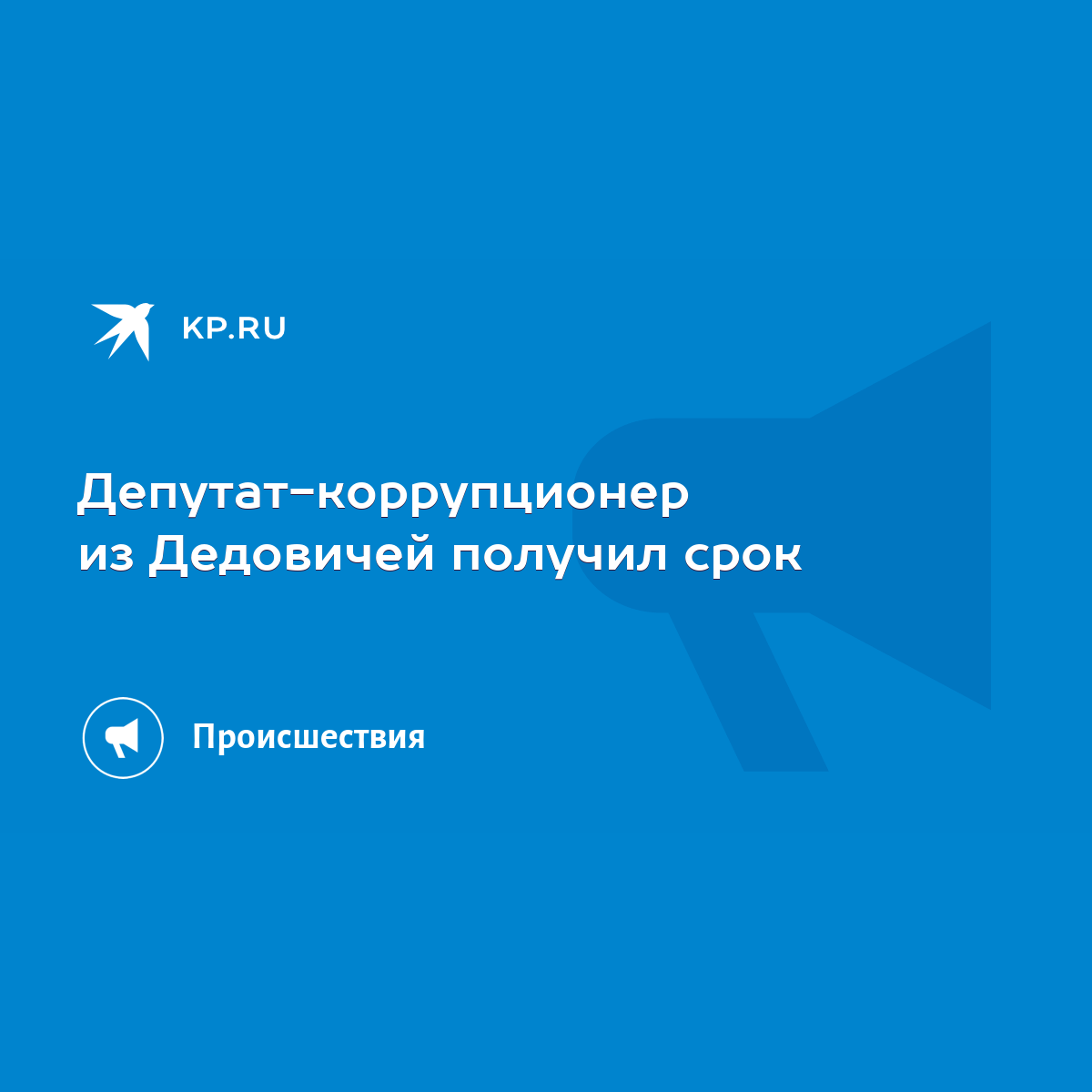 Депутат-коррупционер из Дедовичей получил срок - KP.RU