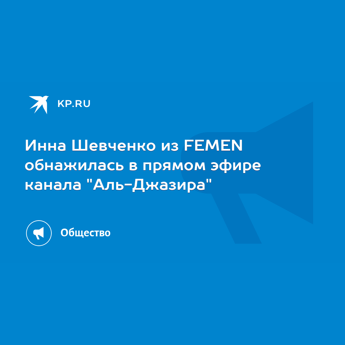 Инна Шевченко из FEMEN обнажилась в прямом эфире канала 