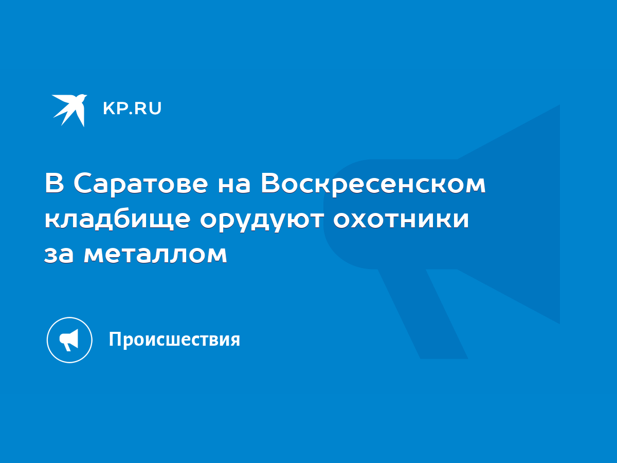 В Саратове на Воскресенском кладбище орудуют охотники за металлом - KP.RU