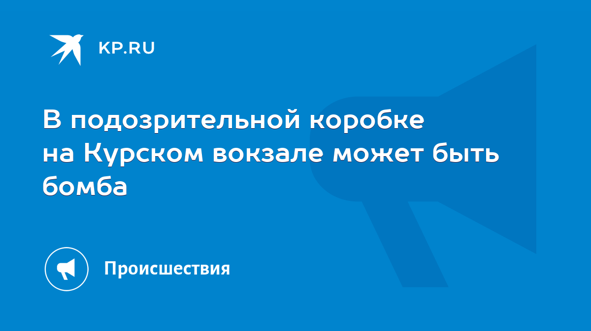 В подозрительной коробке на Курском вокзале может быть бомба - KP.RU